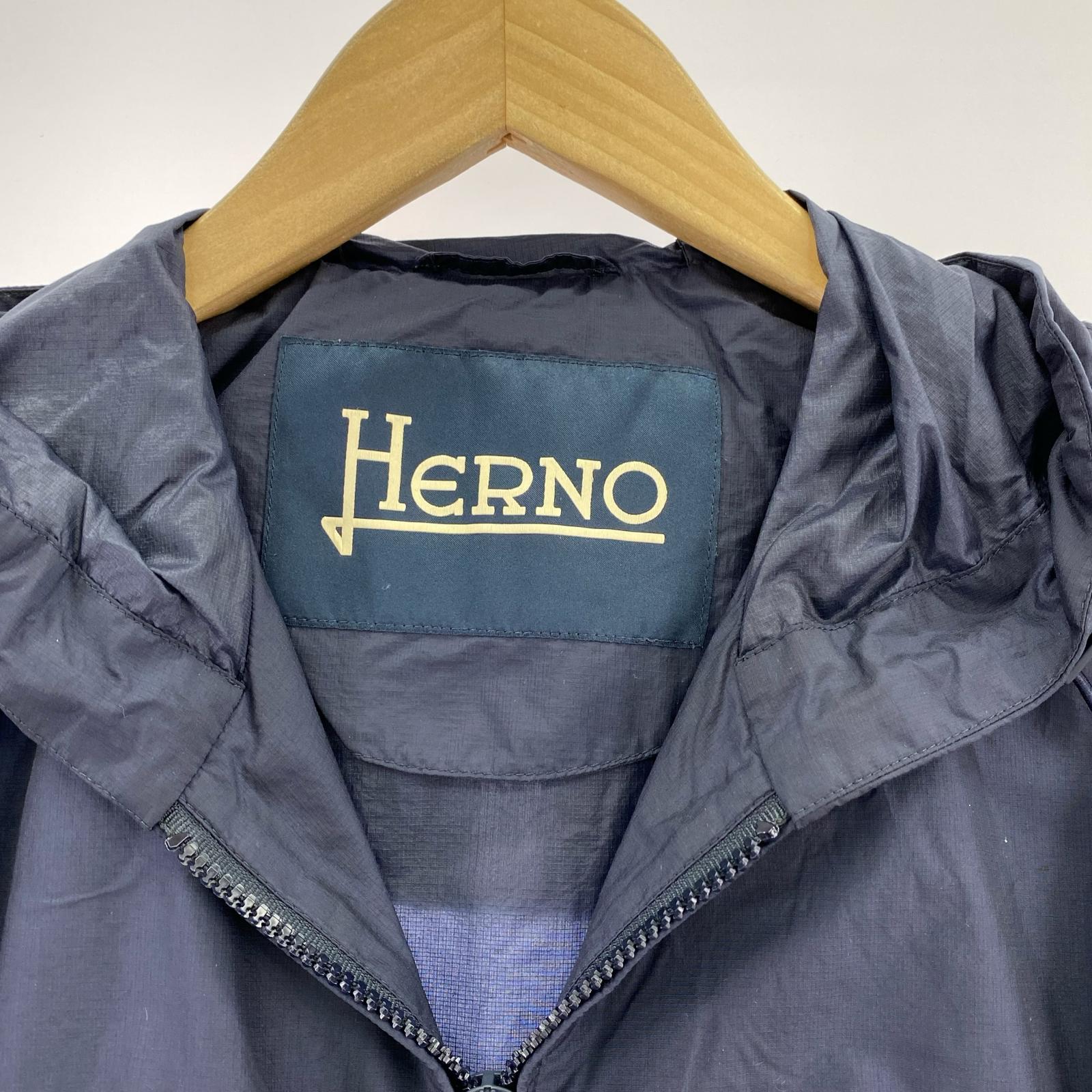 ジャケット HERNO パッカブルナイロンパーカー 46 ネイビー 46 ネイビー