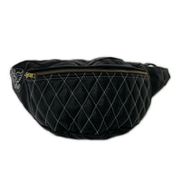 ボディバッグ 63leathers キルティングレザーボディバッグ ブラック