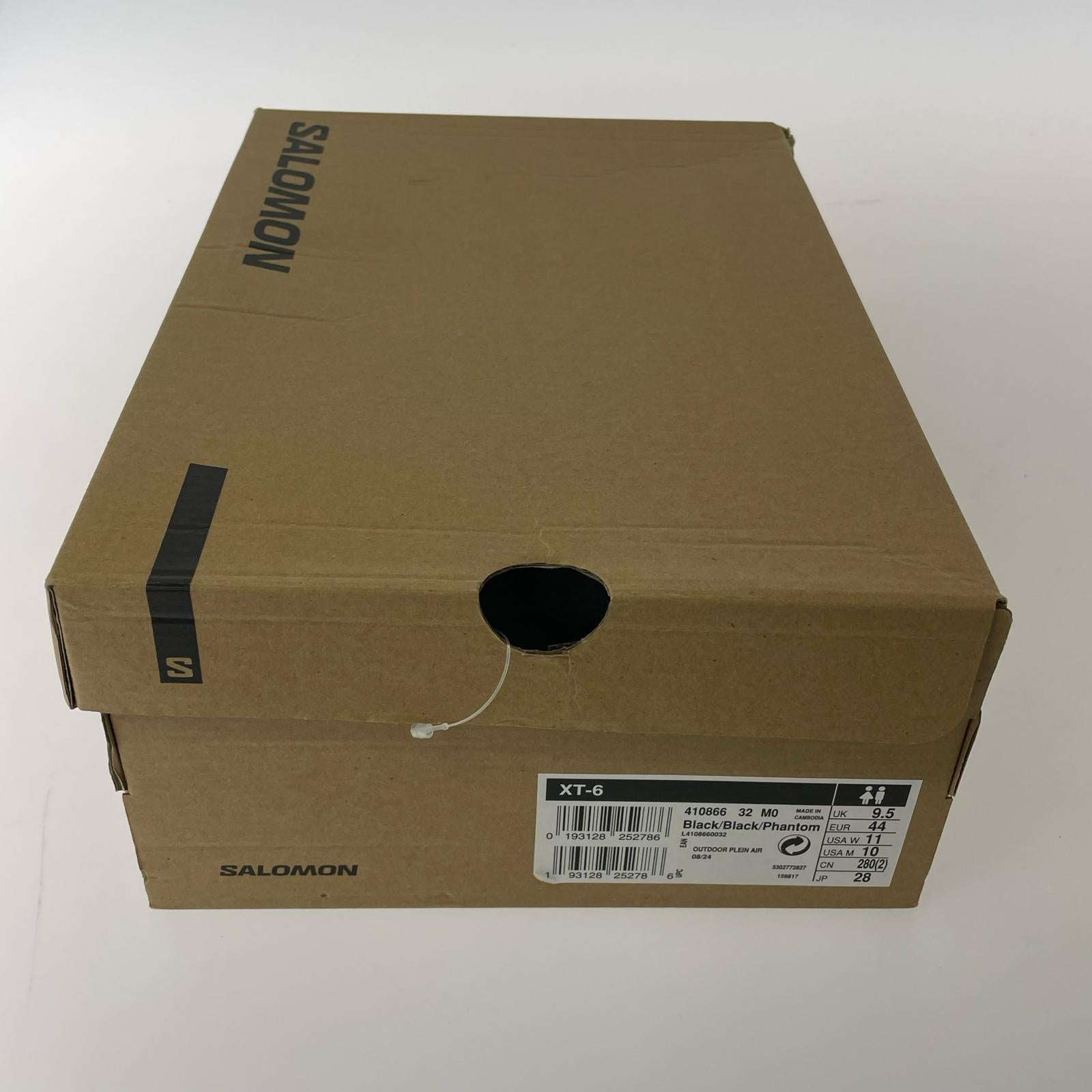 スニーカー SALOMON XT-6 トレイルランニング 28.0 ブラック 28cm (US10 UK9 1/2 EU46) ブラック