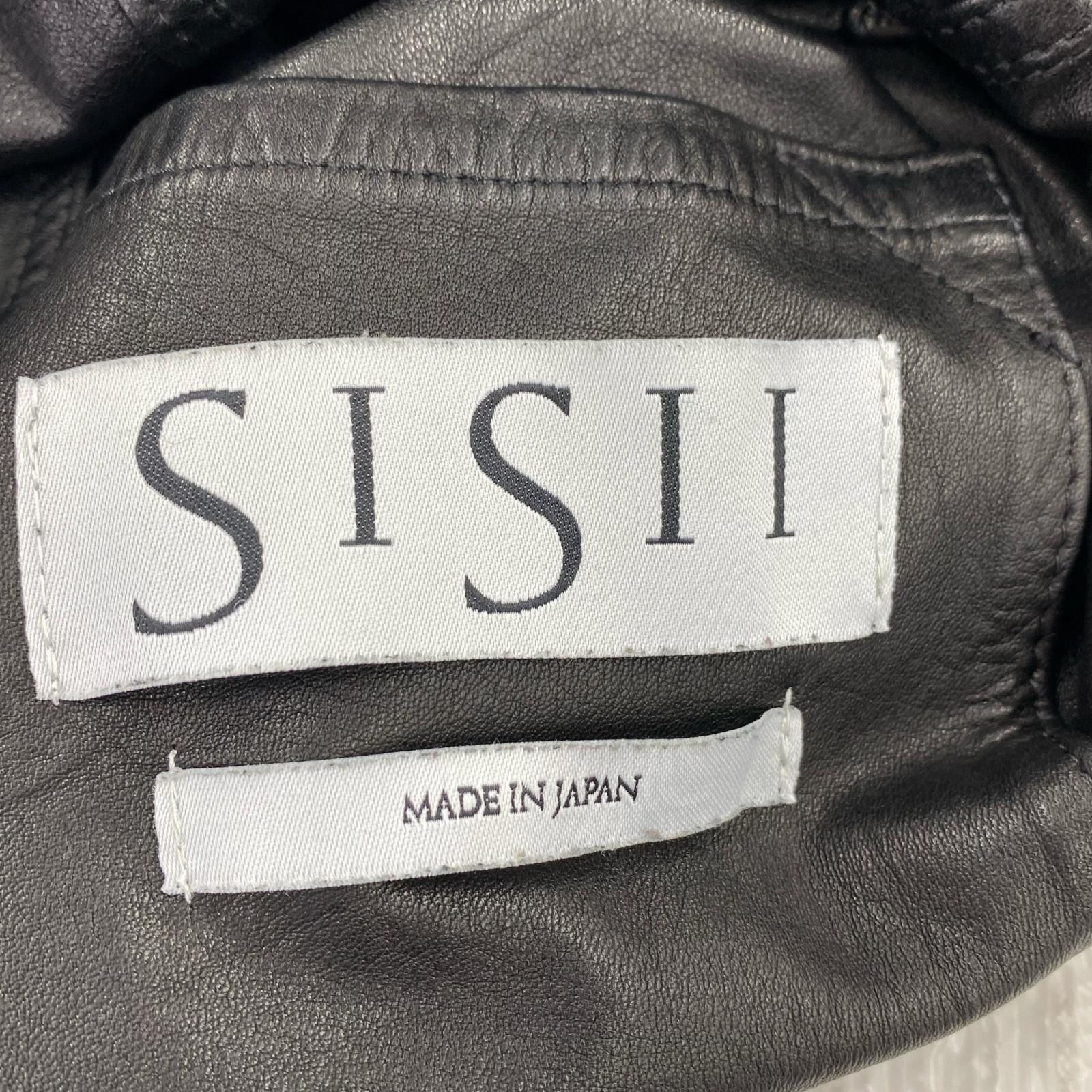 ジャケット sisii フレンチワークレザージャケット M ブラック ブラック