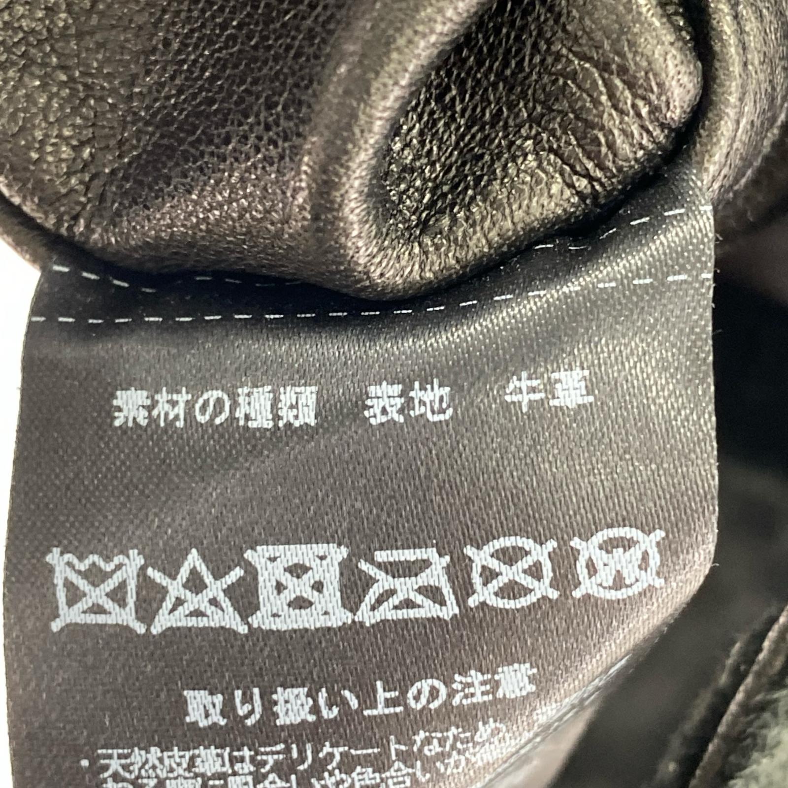 ジャケット sisii フレンチワークレザージャケット M ブラック ブラック