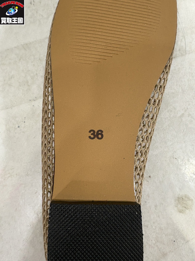 シューズ REMME メッシュスリッポン 36 ベージュ