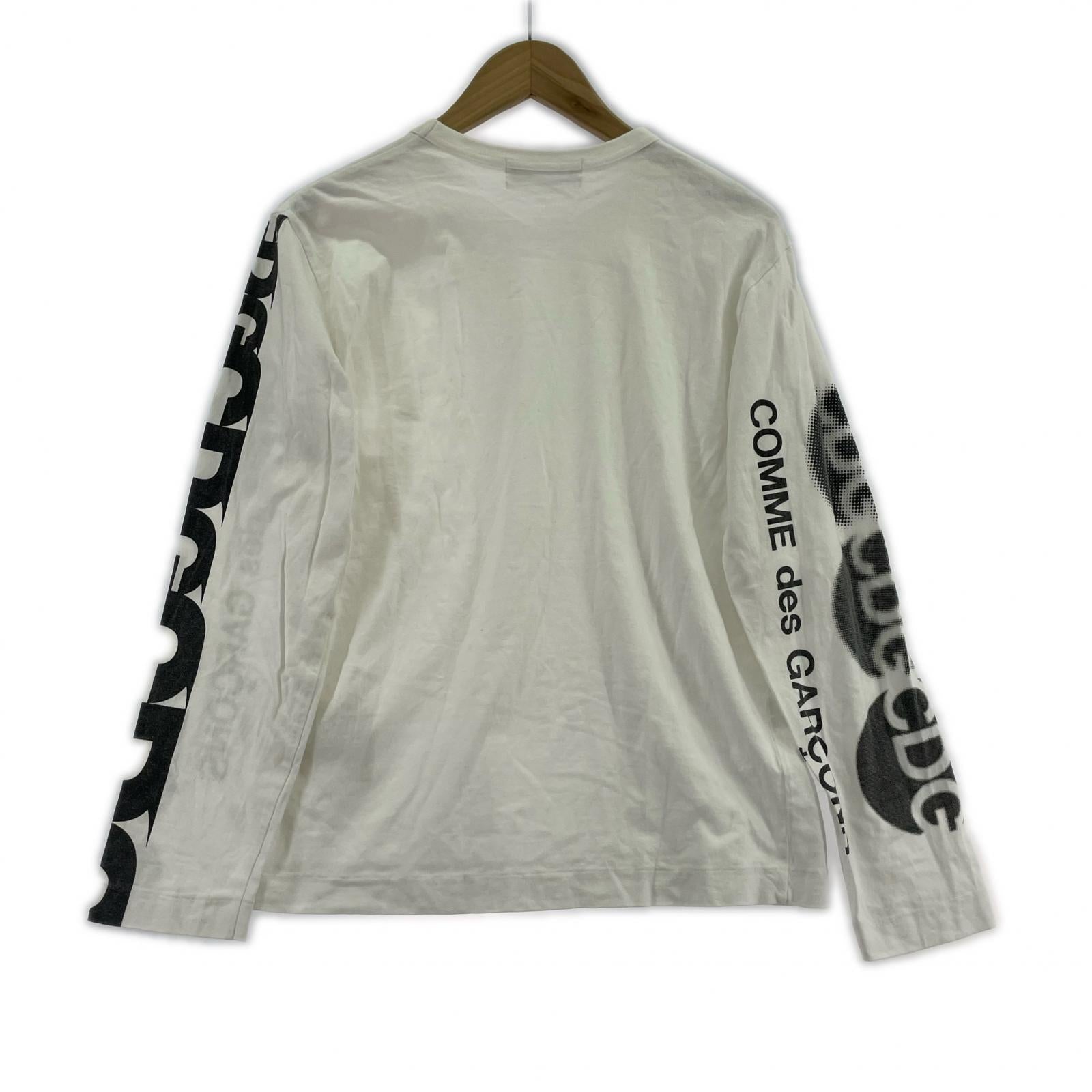 長袖Tシャツ CDG スリーブロゴ L/S 白 S S ホワイト