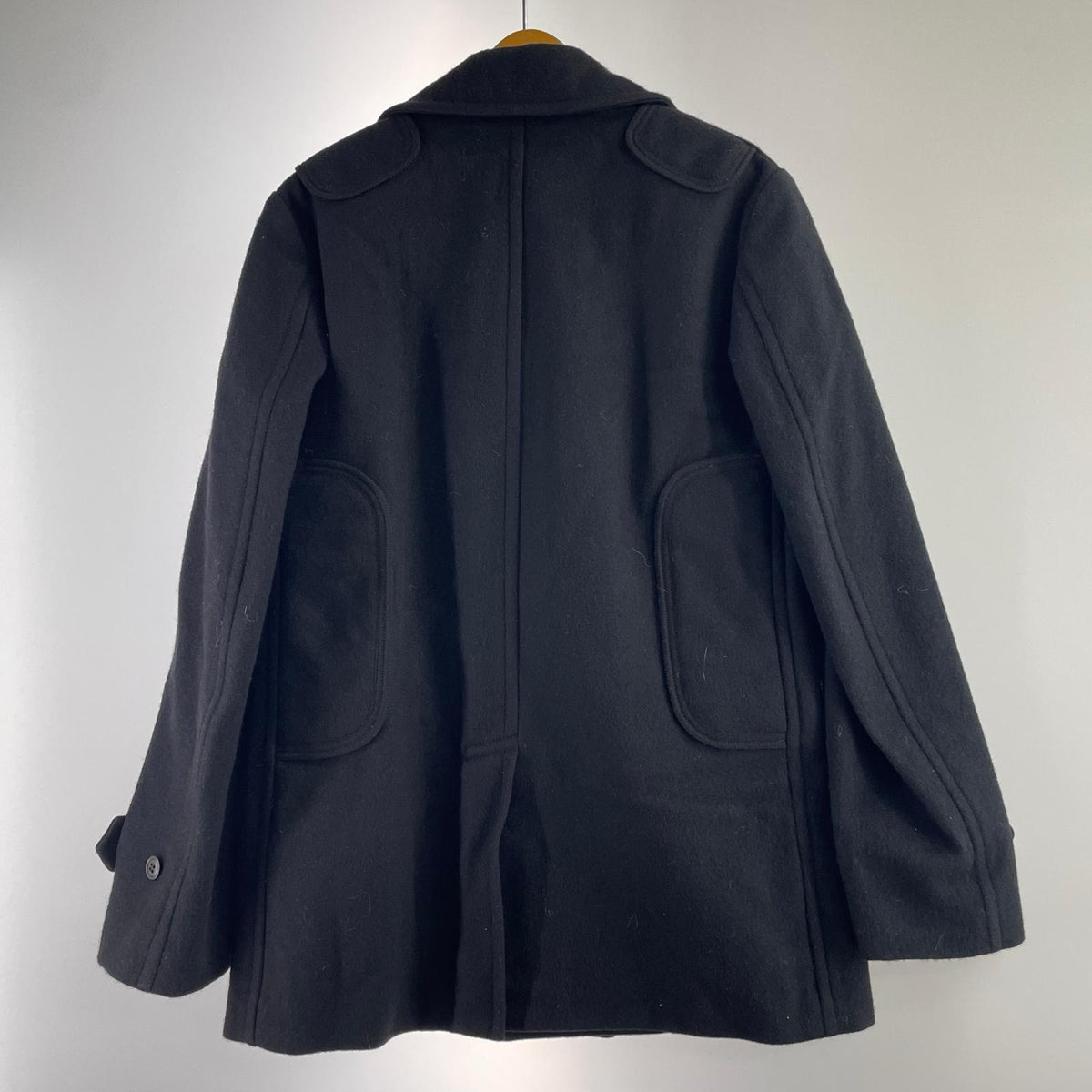 ジャケット HOMME PLUS ダブルボタン Pコート 黒 S S ブラック
