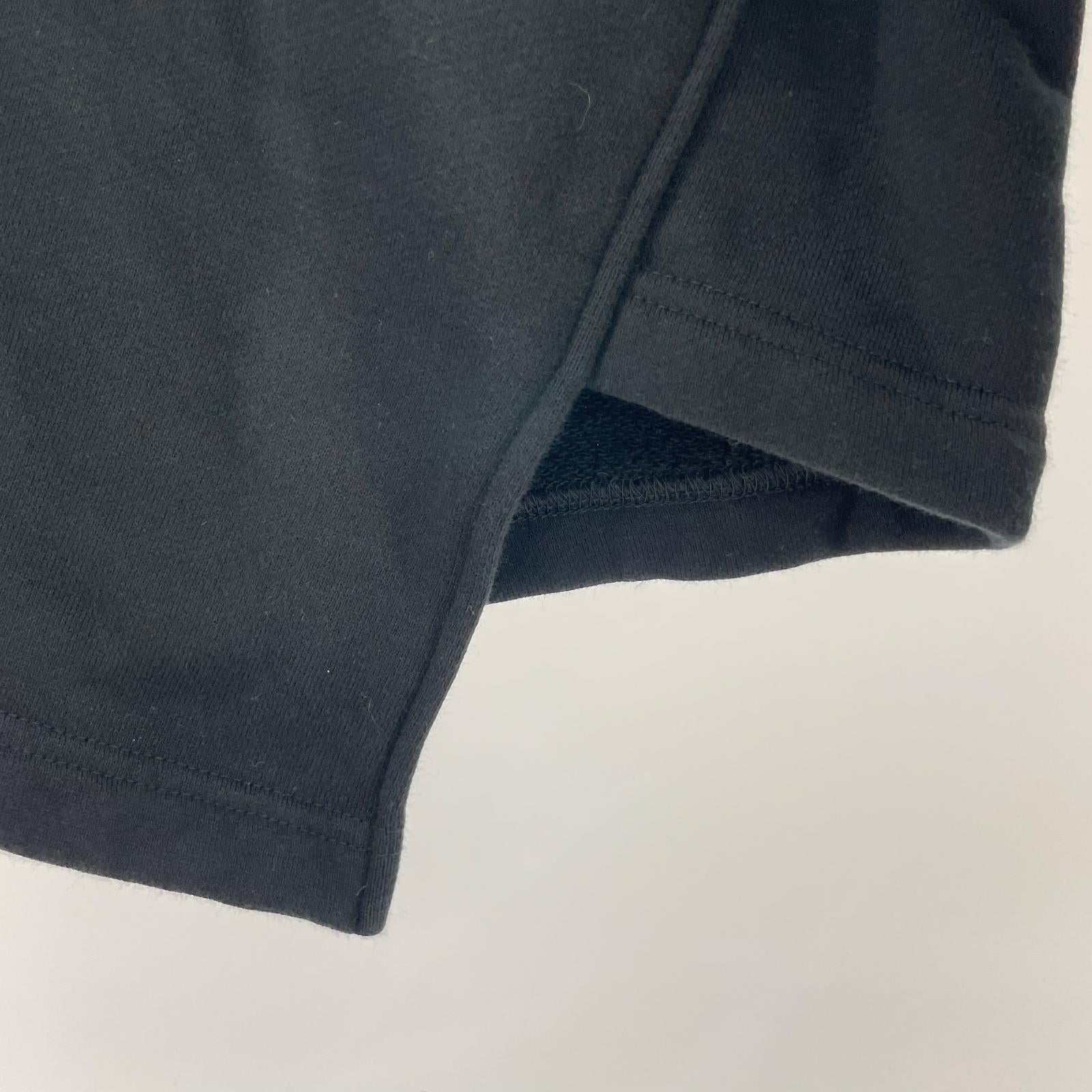 パーカー CDG 胸ロゴプリント ねじれ ジップパーカー 黒 M M ブラック