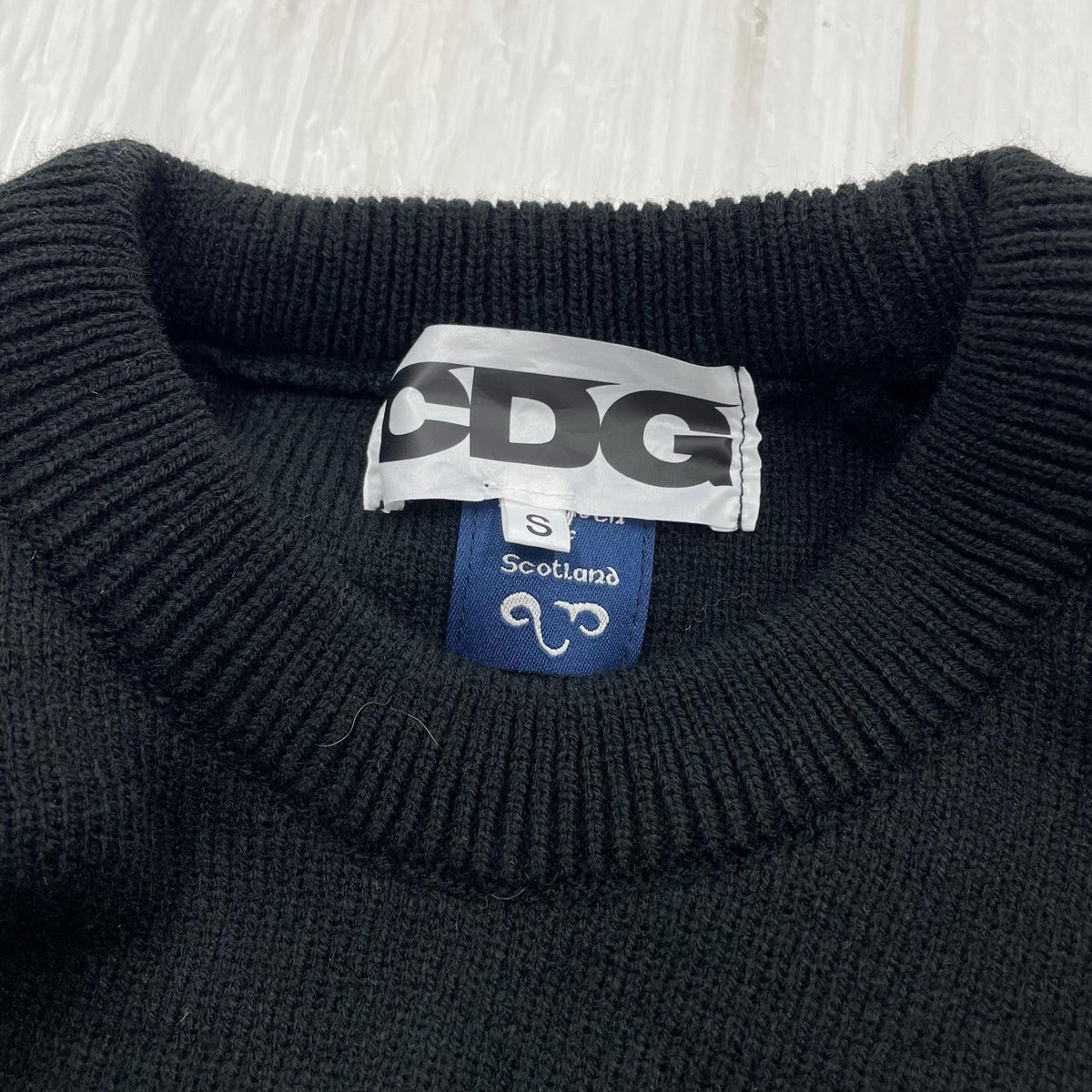 ニット CDG アクリル フィッシュテール ニット 黒 S S ブラック