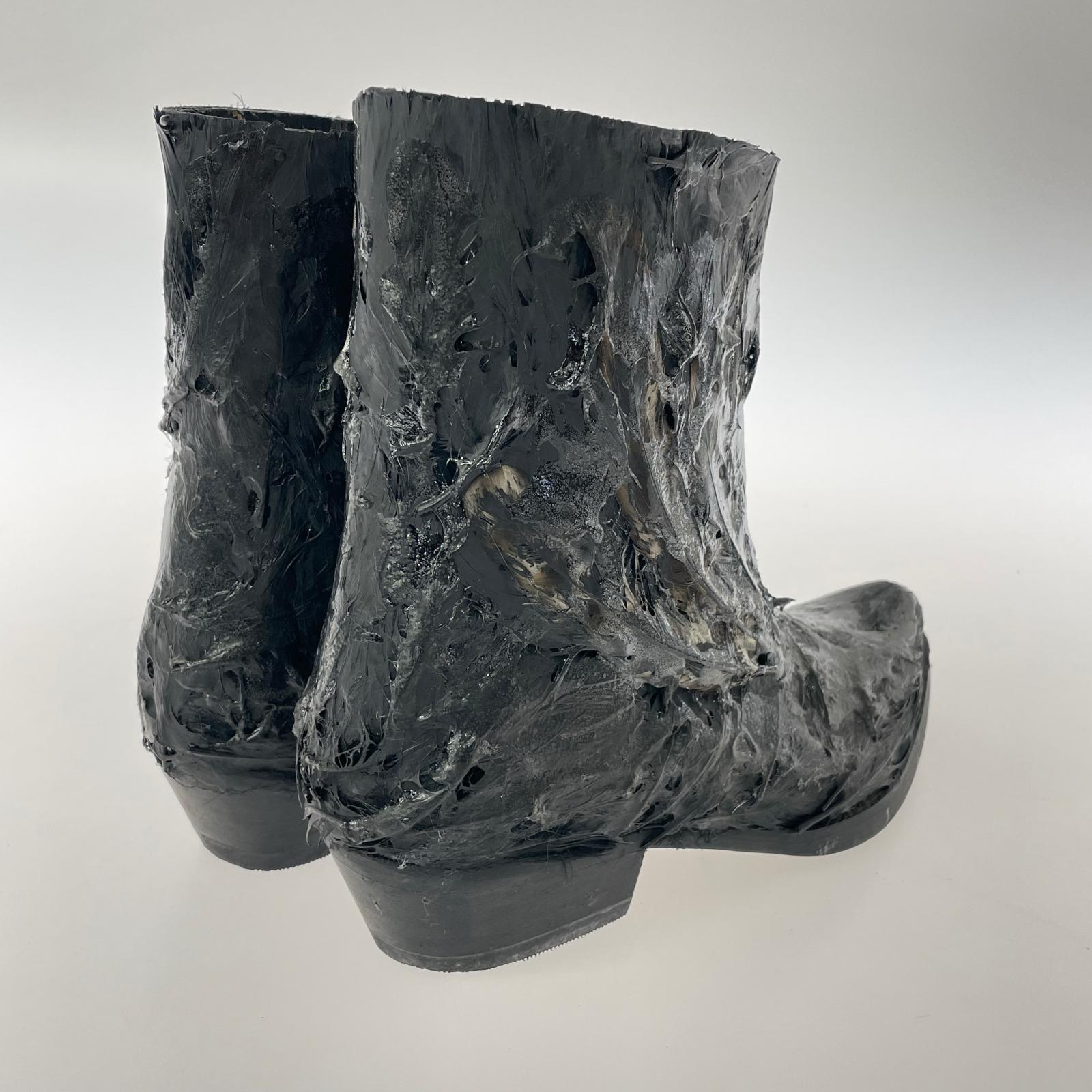 ブーツ blank WESTERN BOOTS SERAOHIM 加工ウエスタンブーツ 0 ブラック