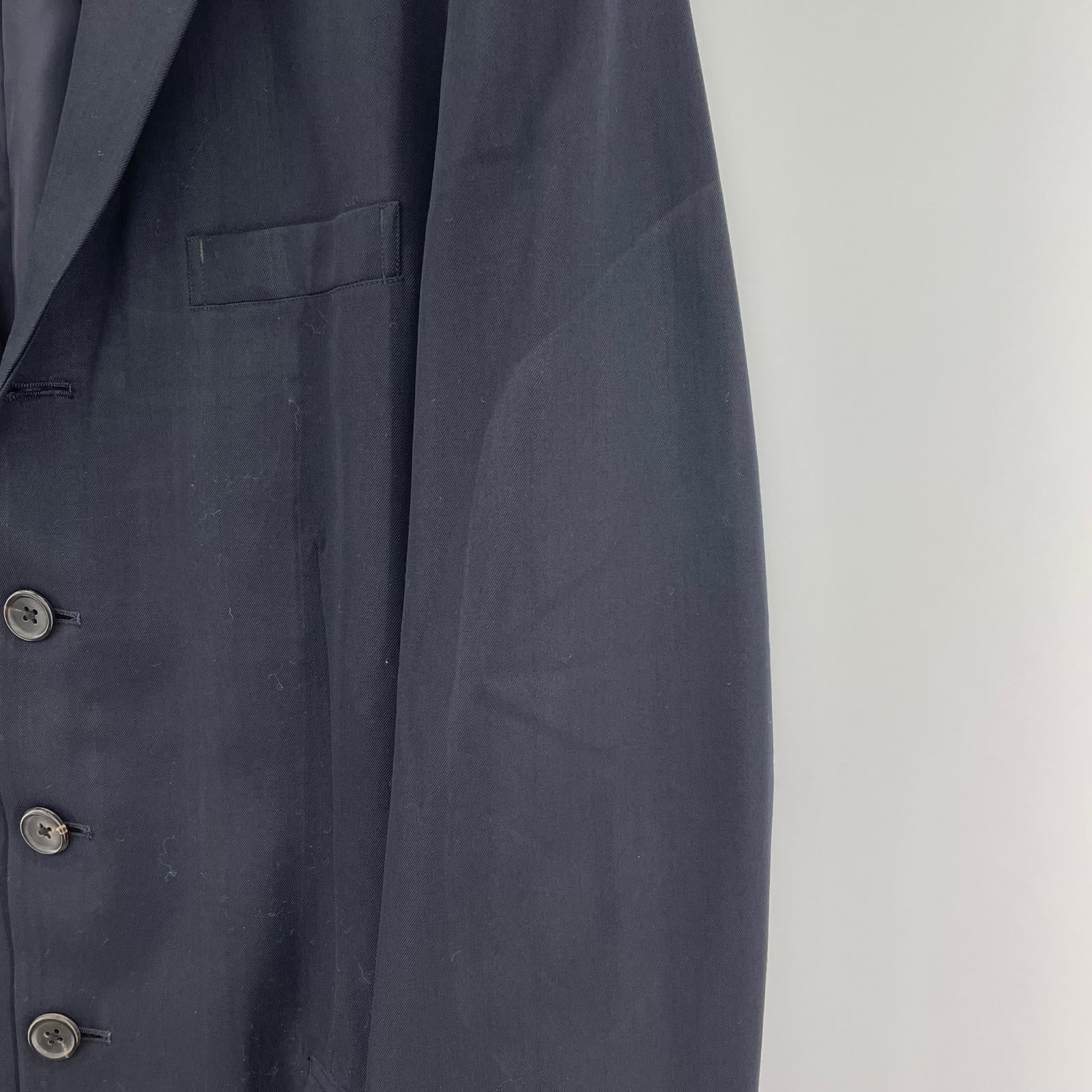 ジャケット Yohji Yamamoto POUR HOMME 93AW ウールギャバ4Bジャケット M ネイビー M
