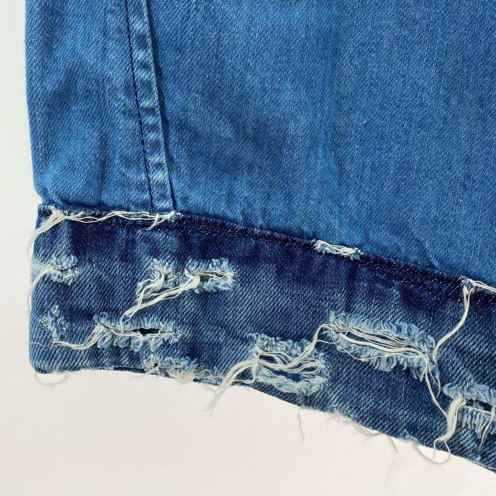 デニムパンツ Y's 8OZ SPOTTED DENIM SAROUEL PANTS デニムオーバーパンツ 3 ブルー 3 ブルー
