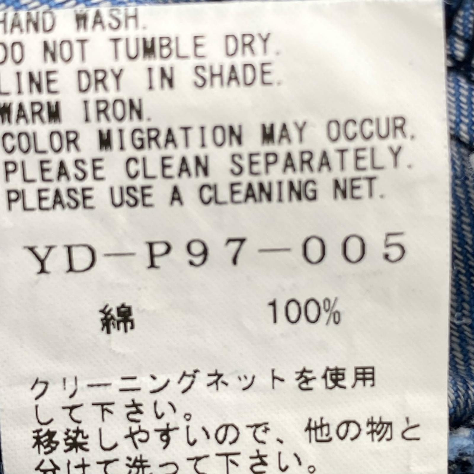 デニムパンツ Y's 8OZ SPOTTED DENIM SAROUEL PANTS デニムオーバーパンツ 3 ブルー 3 ブルー