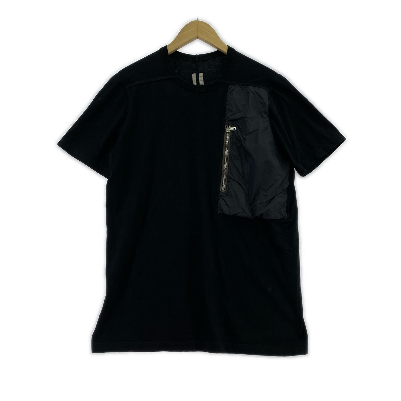 半袖Tシャツ Rick Owens S/S POCKET LEVEL TEE デザインポケットTee L ブラック L ブラック