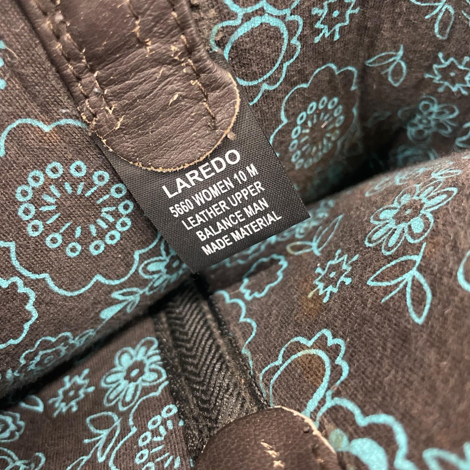 ブーツ LAREDO スクエアトゥウエスタンブーツ ブラウン ブラウン