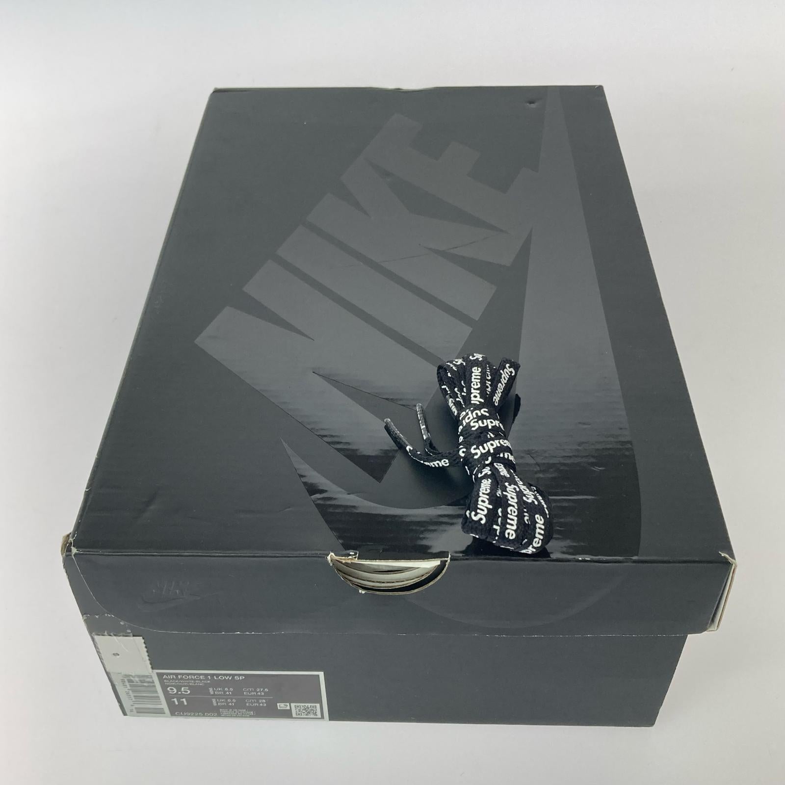 スニーカー Supreme×NIKE Air Force 1 Low CU9225-002 黒 (27.5) 27.5cm (US9 1/2 UK9 EU45) ブラック