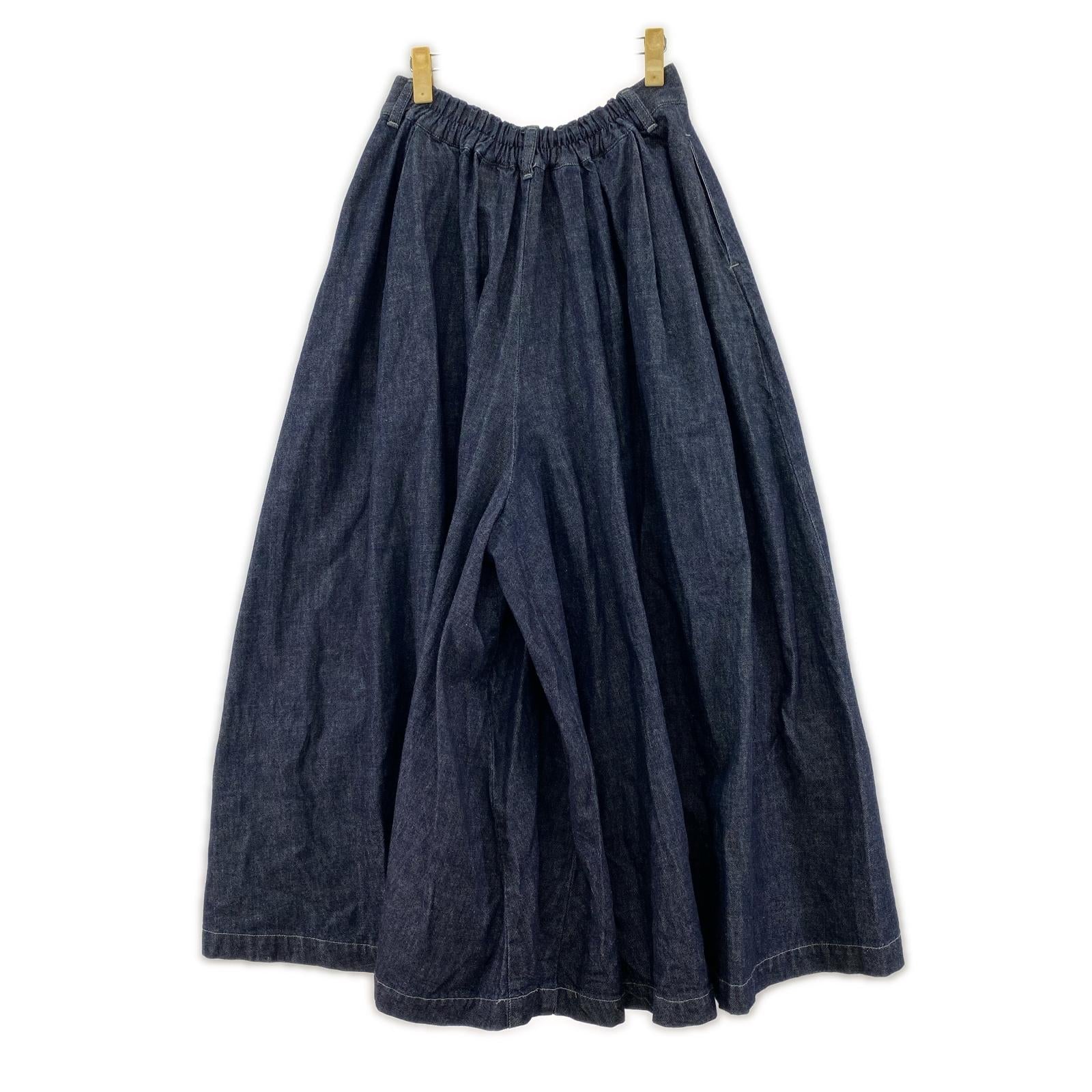 デニムパンツ HARVESTY デニムカルメンキュロット 青 A21803-3 2 ブルー