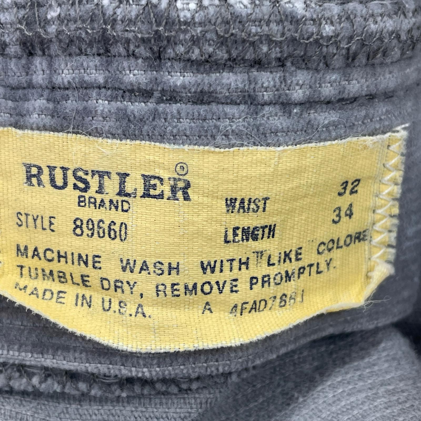 パンツ RUSTLER TALONジップ コーデュロイ 32 パープル