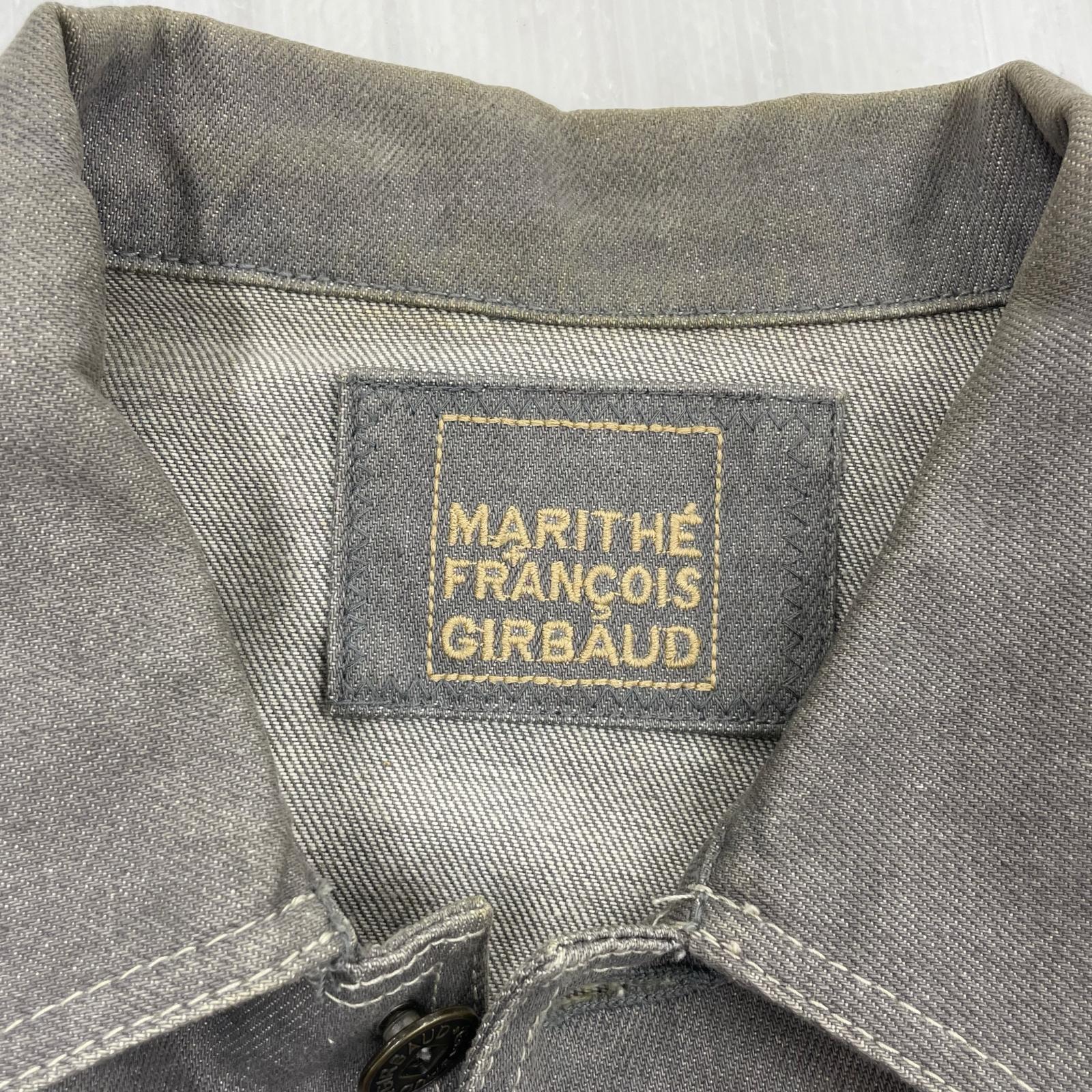 ジャケット MARITHE + FRANCOIS GIRBAUD ブラックデニム ビッグデニムジャケット グレー LL