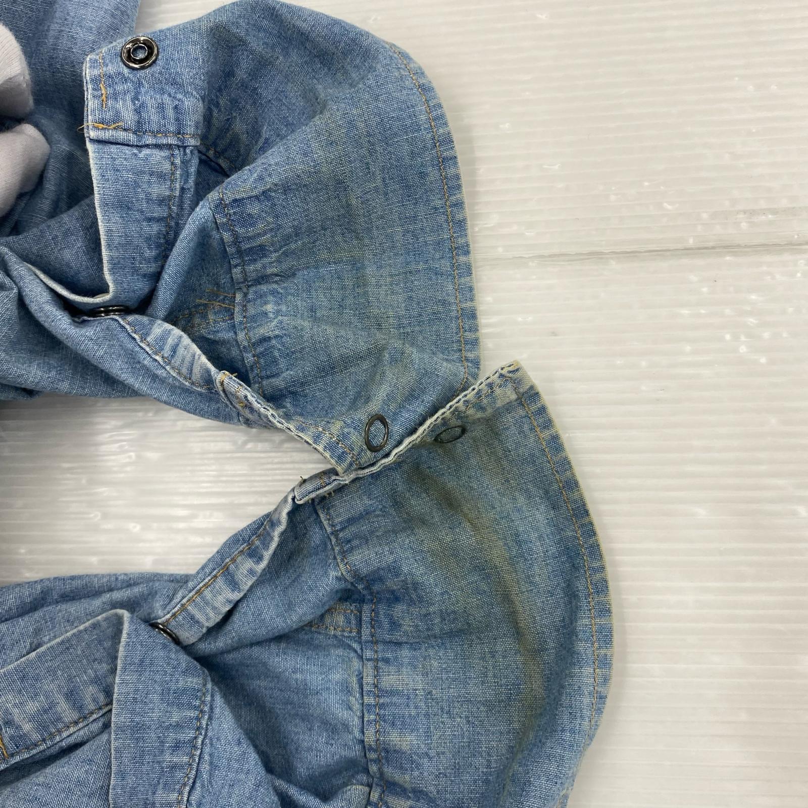 長袖シャツ TWOHORSEBRAND デニム M M ブルー