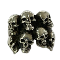 リング・指輪 CRAZY PIG CATACOMBS SKULLS RING-18号 シルバー
