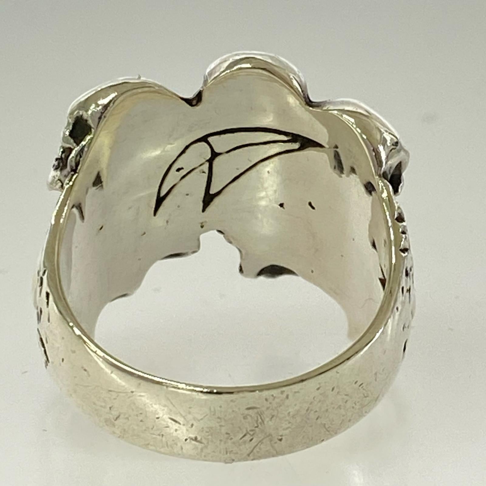 リング・指輪 CRAZY PIG CATACOMBS SKULLS RING-18号 シルバー