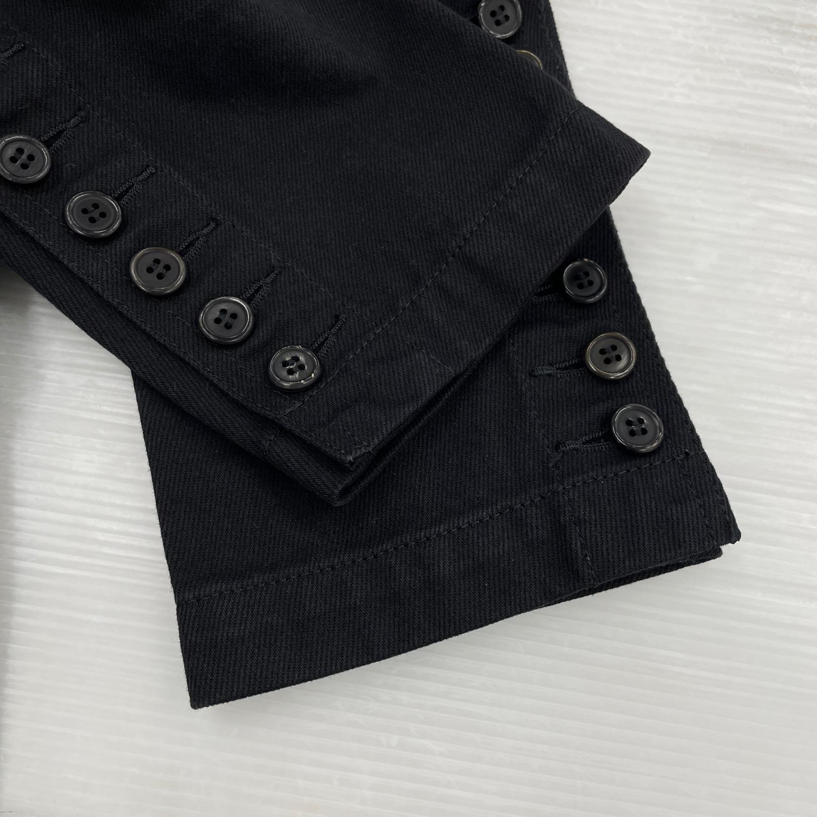 テーラードジャケット HOMME PLUS 2011 PI-J113 S デカダンス期 S ブラック