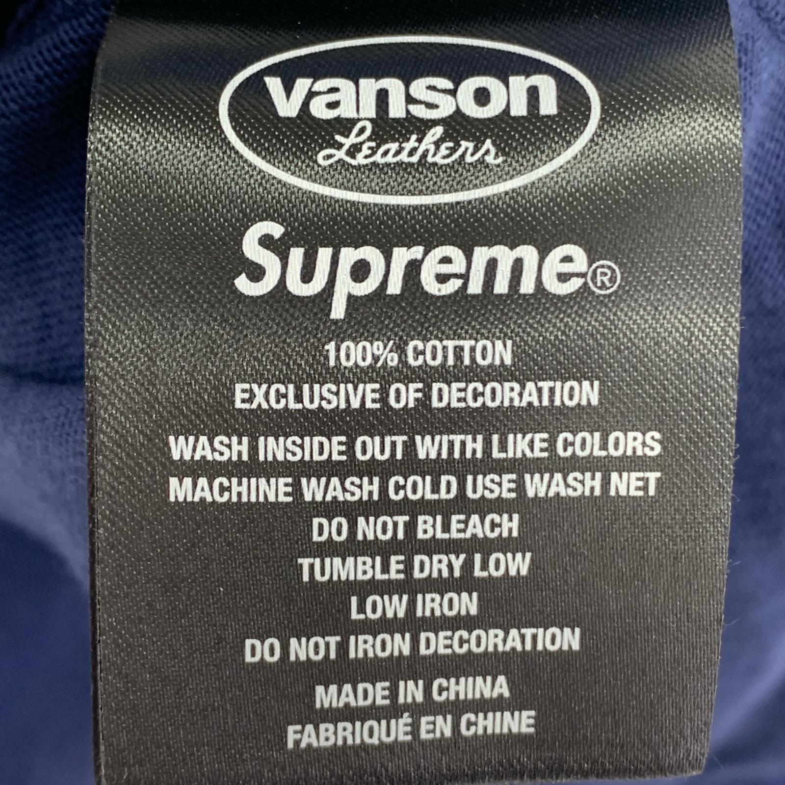 長袖Tシャツ Supreme x Vanson Leathers L/S ブルー (L) L