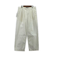 パンツ DOUBLE PLEATED CHINO TROUSERS ホワイト