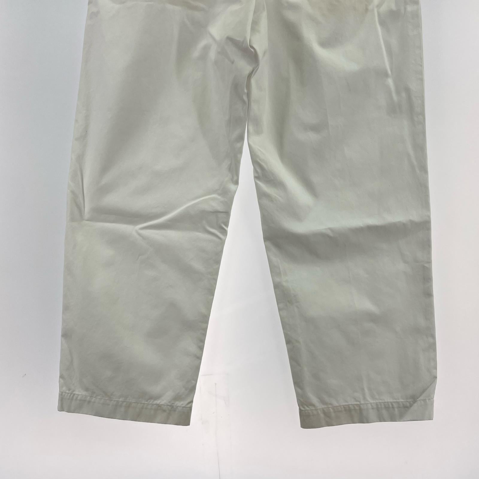 パンツ DOUBLE PLEATED CHINO TROUSERS ホワイト