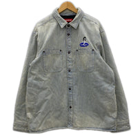 ジャケット Supreme Quilted Lined Denim Snap Shirt L L ブルー