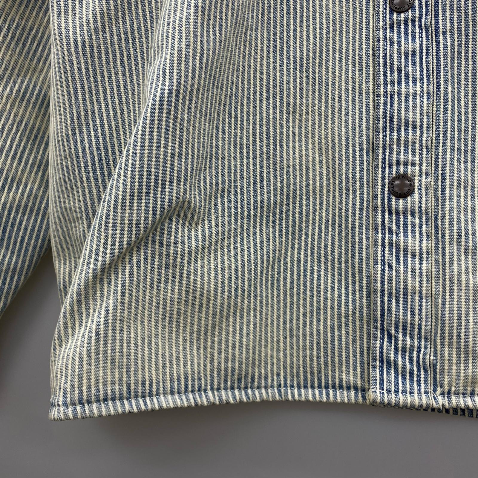 ジャケット Supreme Quilted Lined Denim Snap Shirt L L ブルー