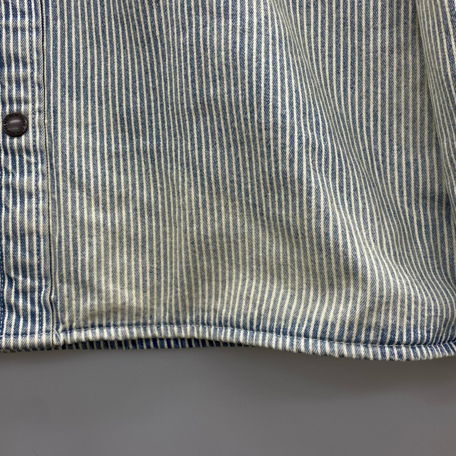 ジャケット Supreme Quilted Lined Denim Snap Shirt L L ブルー