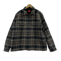 長袖シャツ shearling lined flannel shirt L