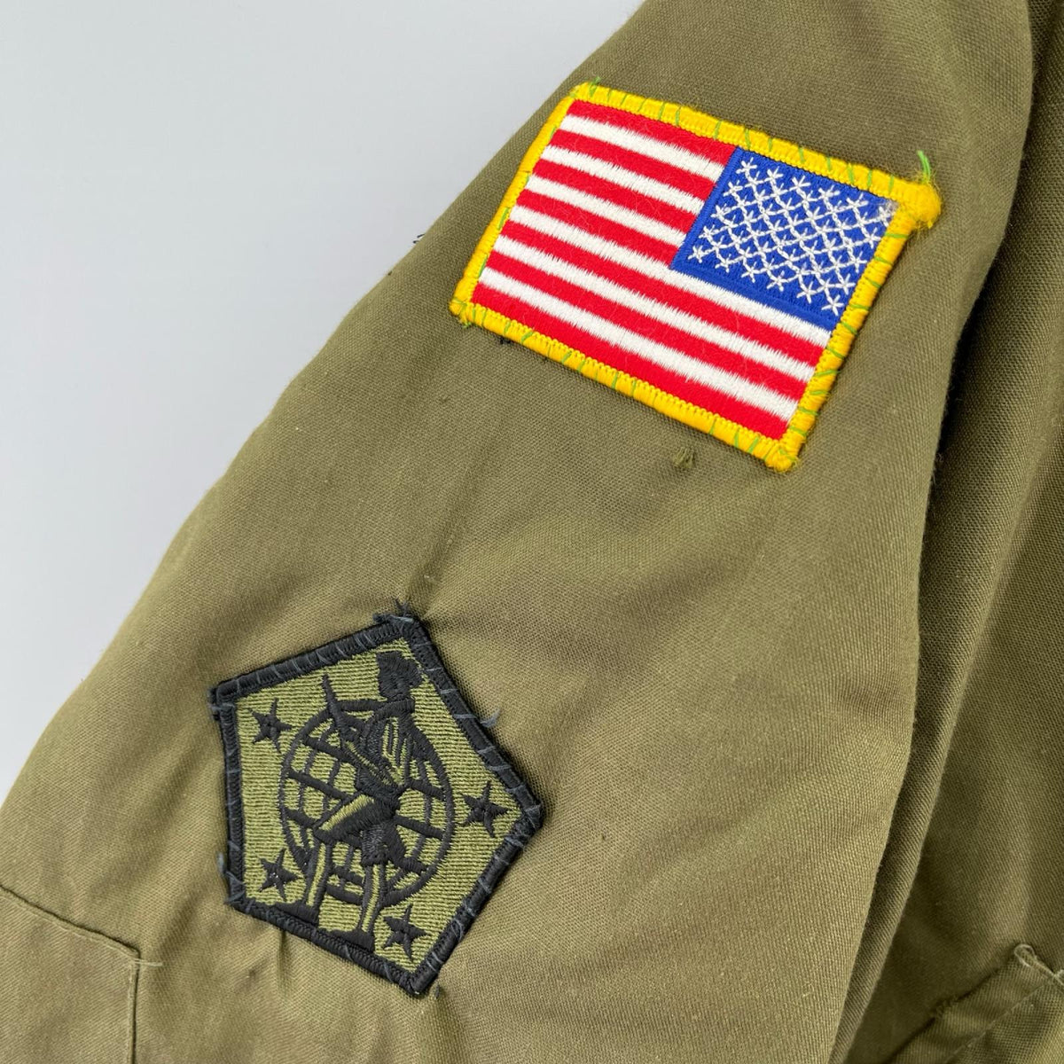ミリタリージャケット U.S.ARMY 90s CVC タンカースジャケット M-R M グリーン