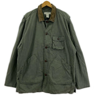 ジャケット 襟レザー 90s ジャケット カーキ M M カーキ