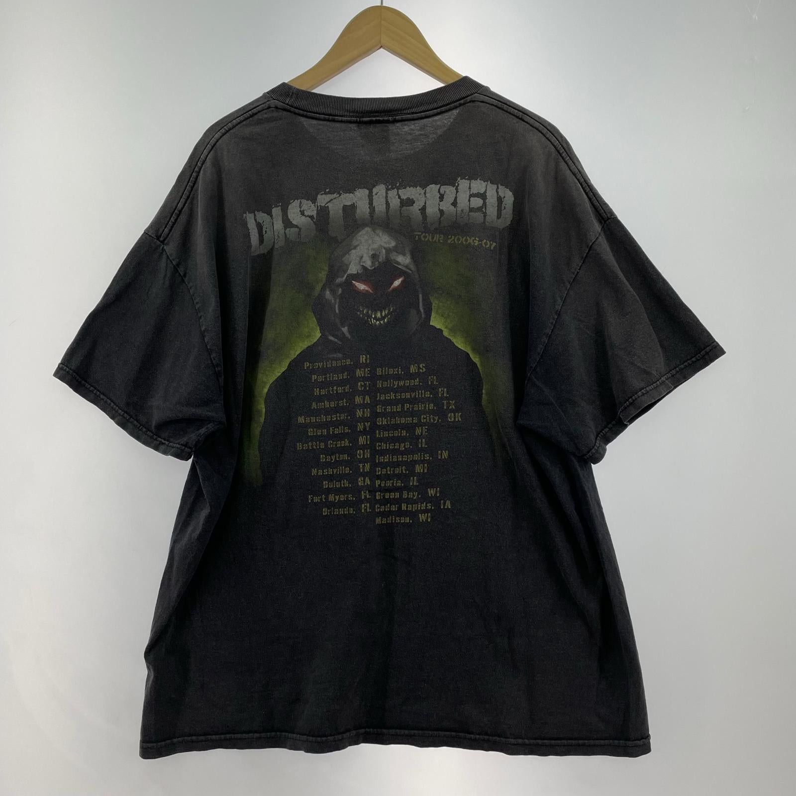 半袖Tシャツ 00s DISTURBED ツアープリントTee ブラック ブラック