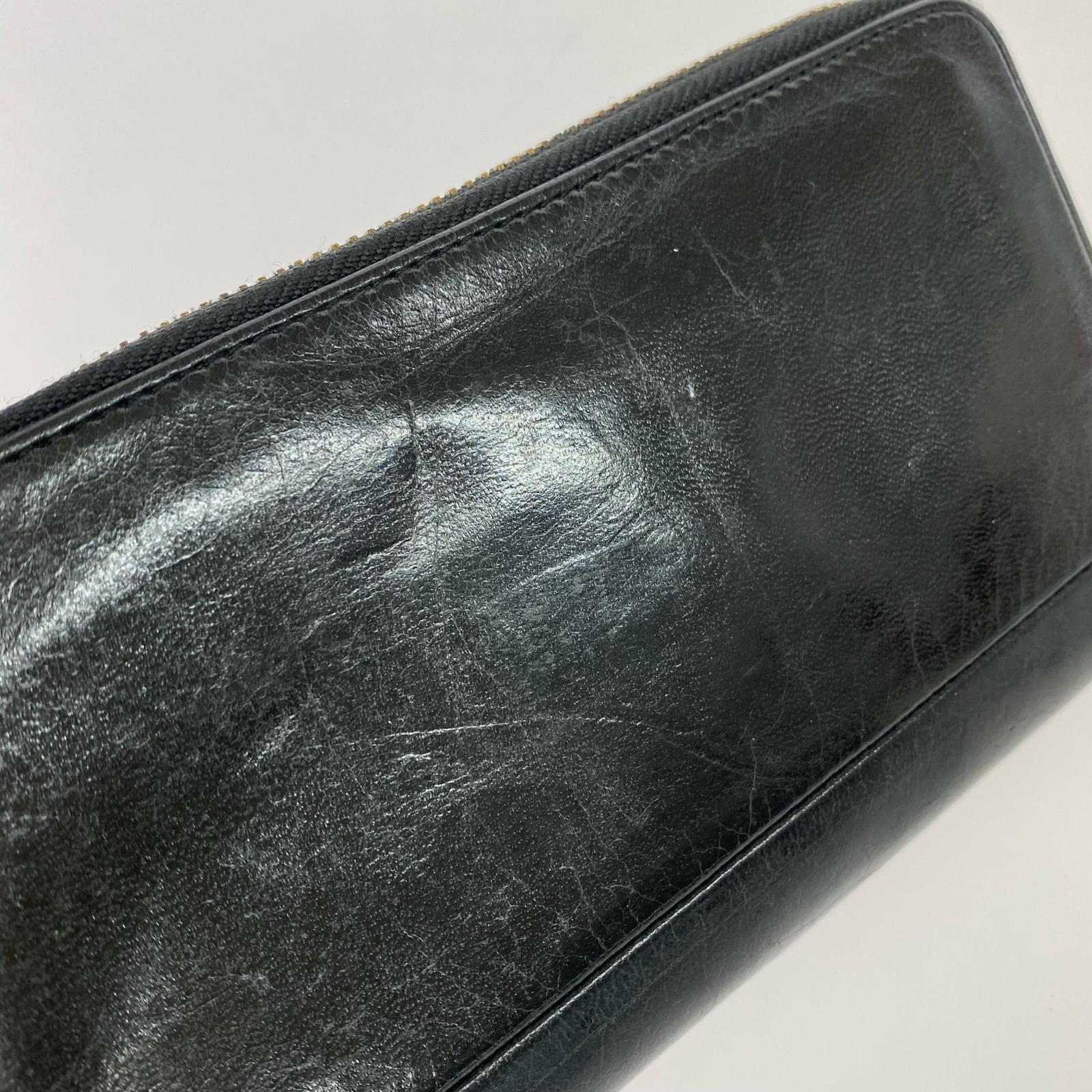 長財布 馬革 黒 ブラック