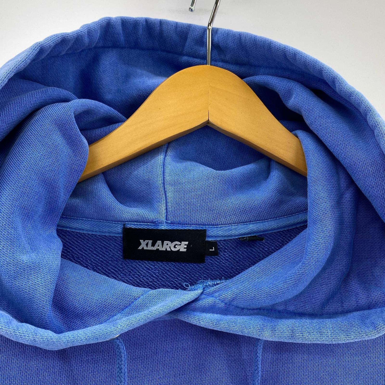 パーカー 21AW バックプリント 青(L) L