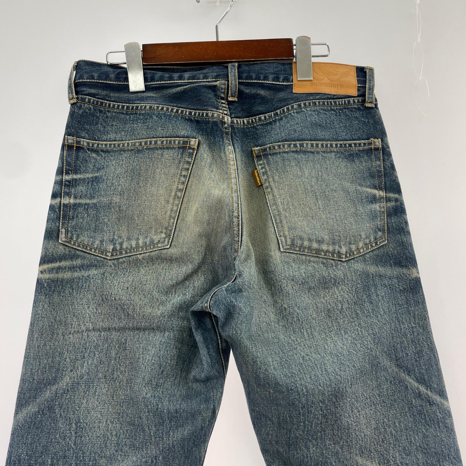 デニムパンツ SC SUBCULTURE 100本限定 66 加工セルヴィッジ-1 1 ブルー