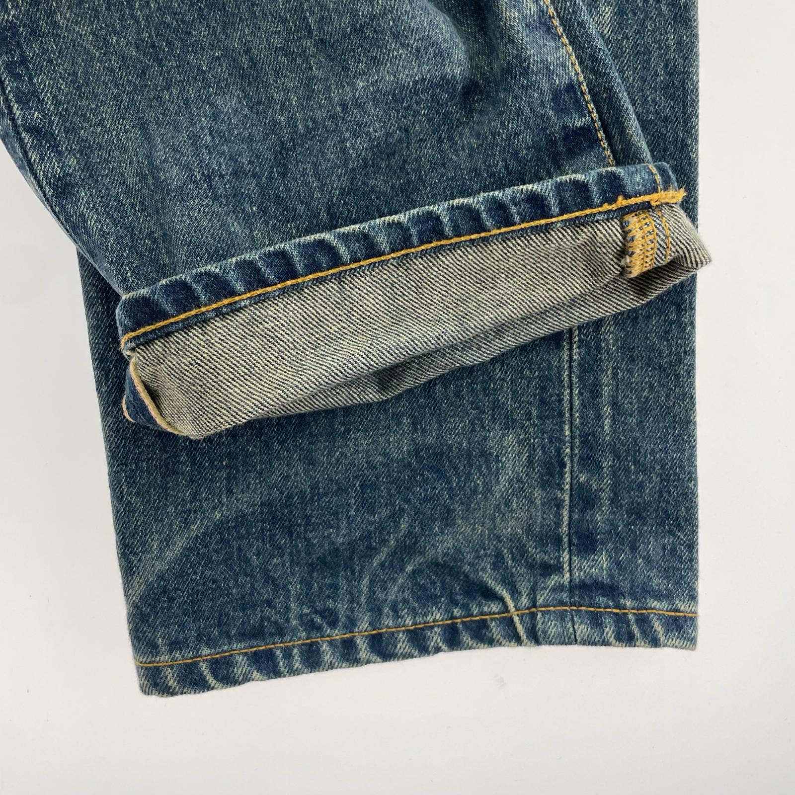 デニムパンツ SC SUBCULTURE 100本限定 66 加工セルヴィッジ-1 1 ブルー