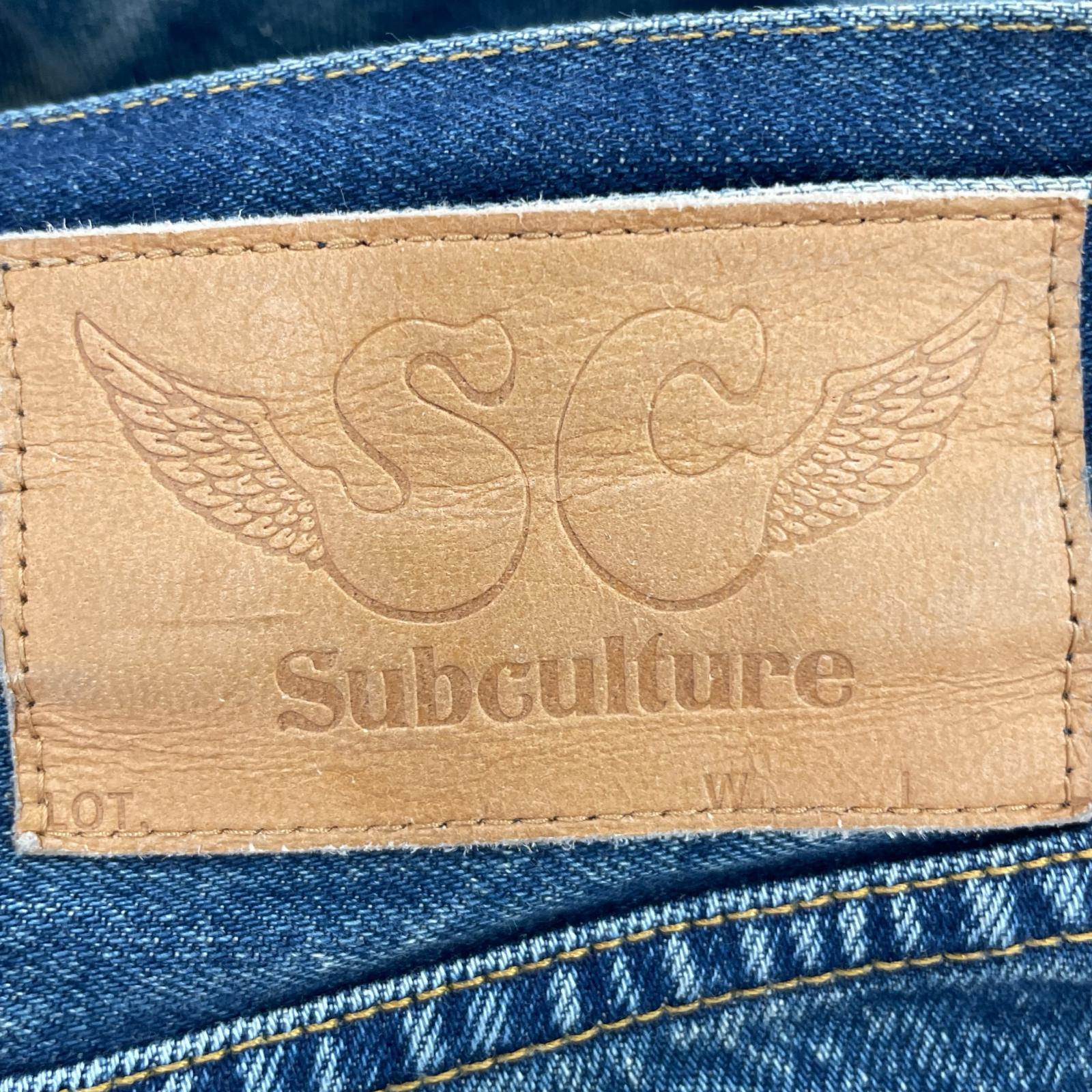 デニムパンツ SC SUBCULTURE 100本限定 66 加工セルヴィッジ-1 1 ブルー