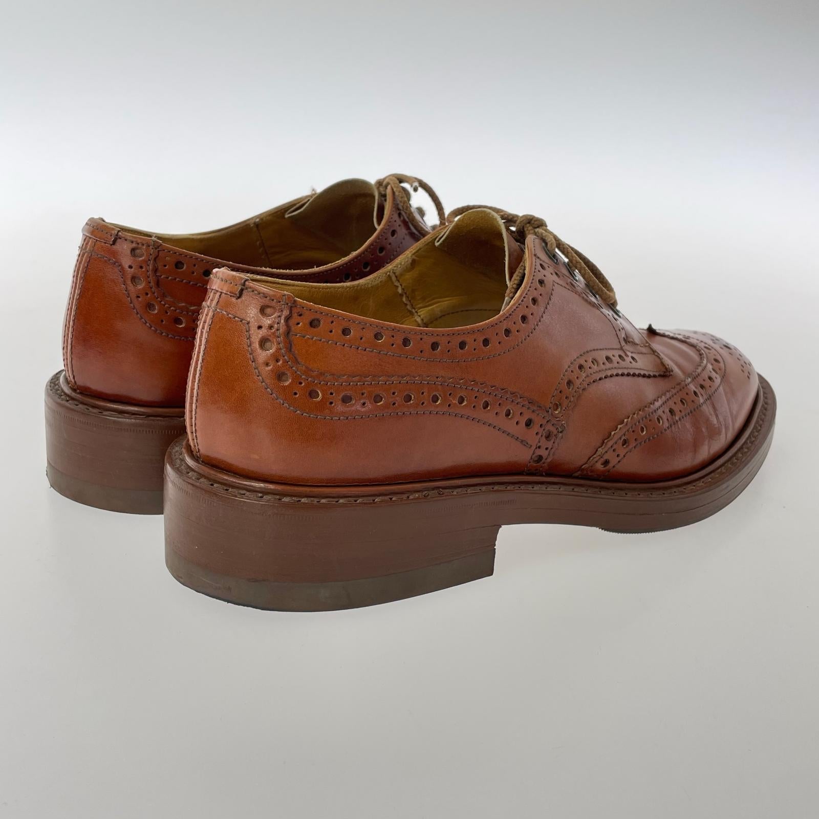 シューズ Tricker's M5633 BOURTON ウィングチップメダリオンシューズ 8 キャメル