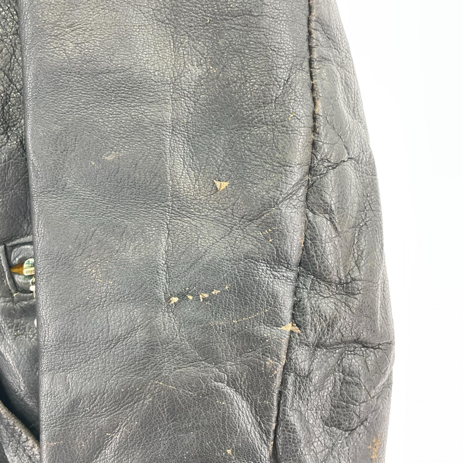 レザージャケット 50s~ Akta Getskinn opti ジップ 黒 ブラック