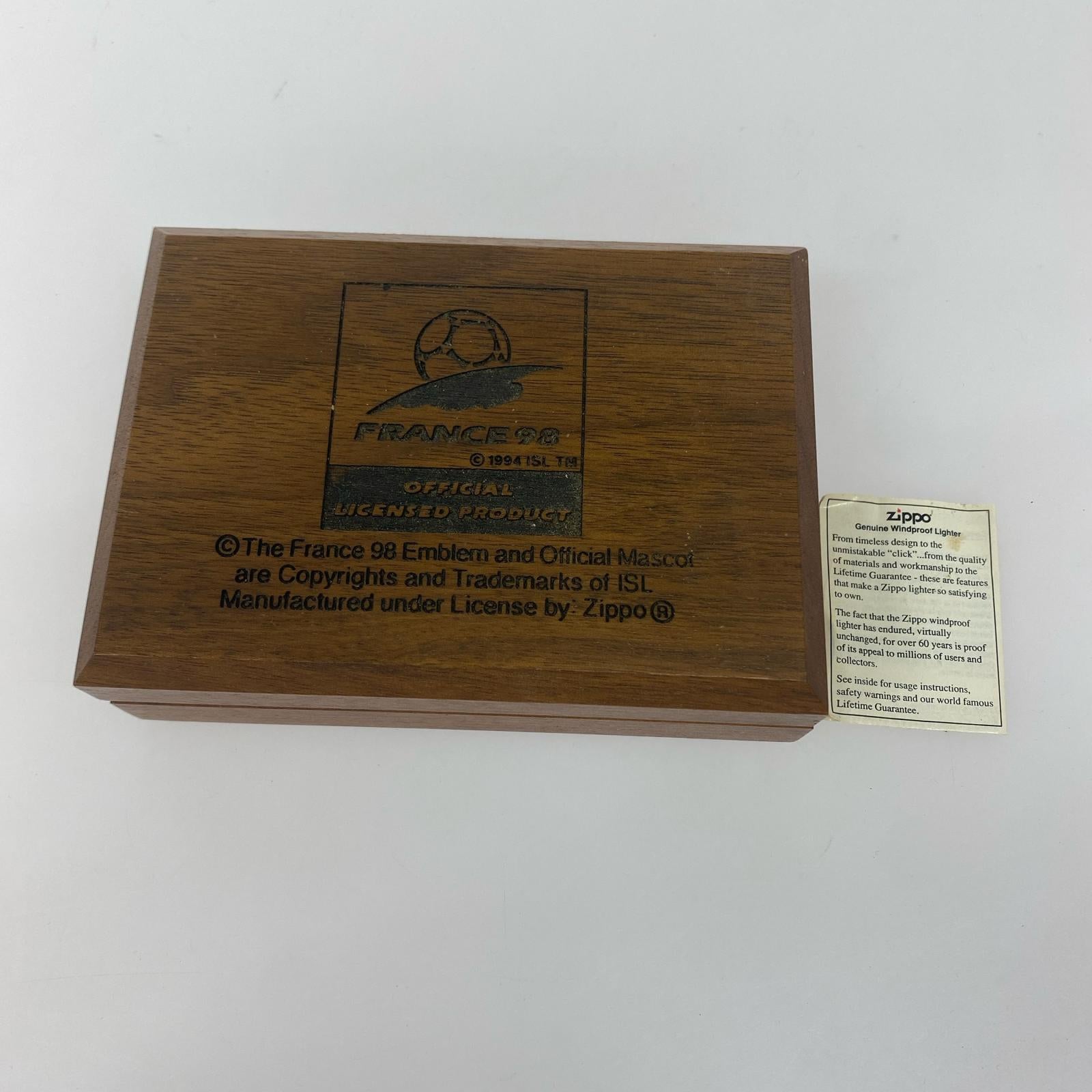 ライター 1998年 FIFA/ZIPPO/木箱付き
