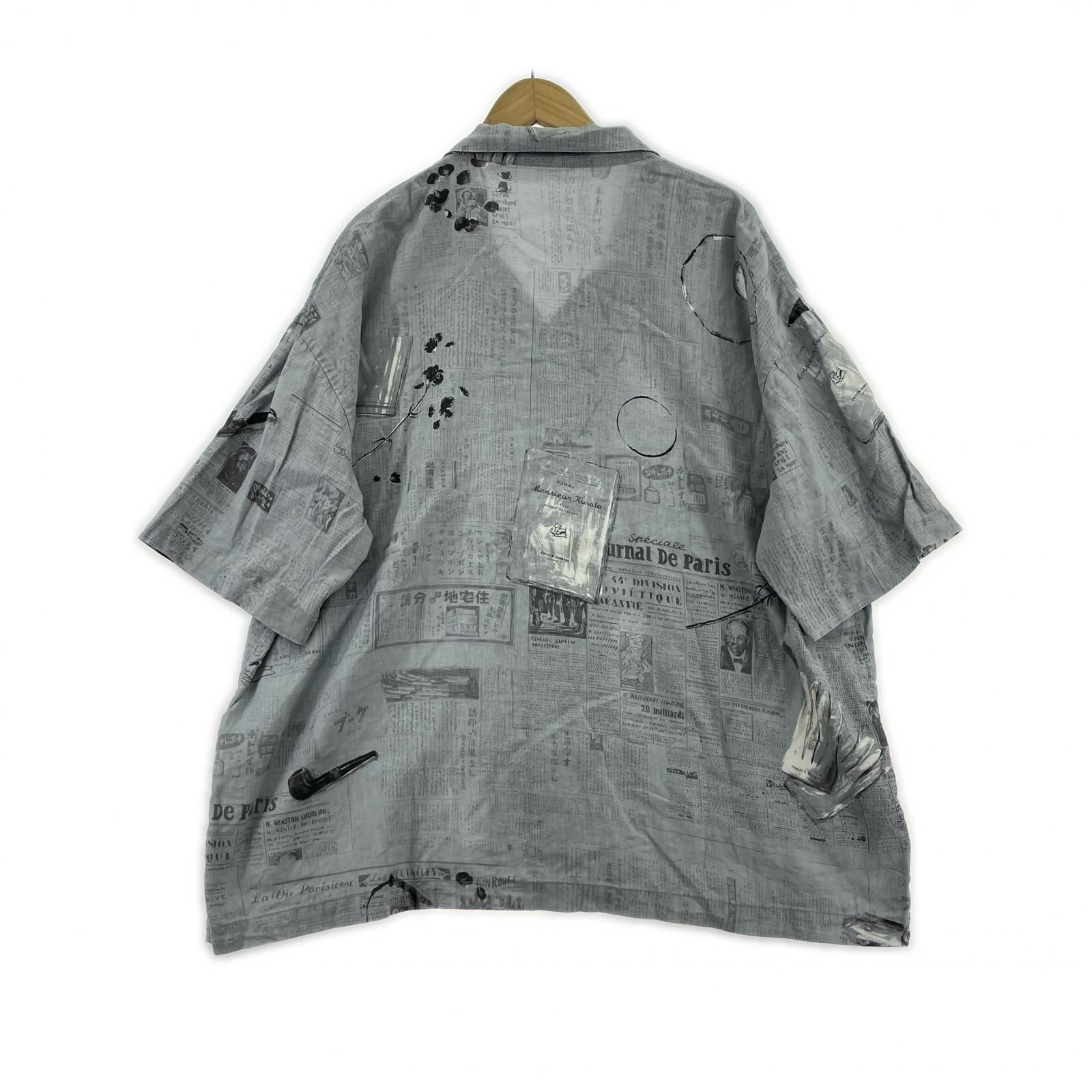 半袖シャツ MONSIEUR KURATA COTTON LINEN グレー (XL) グレー