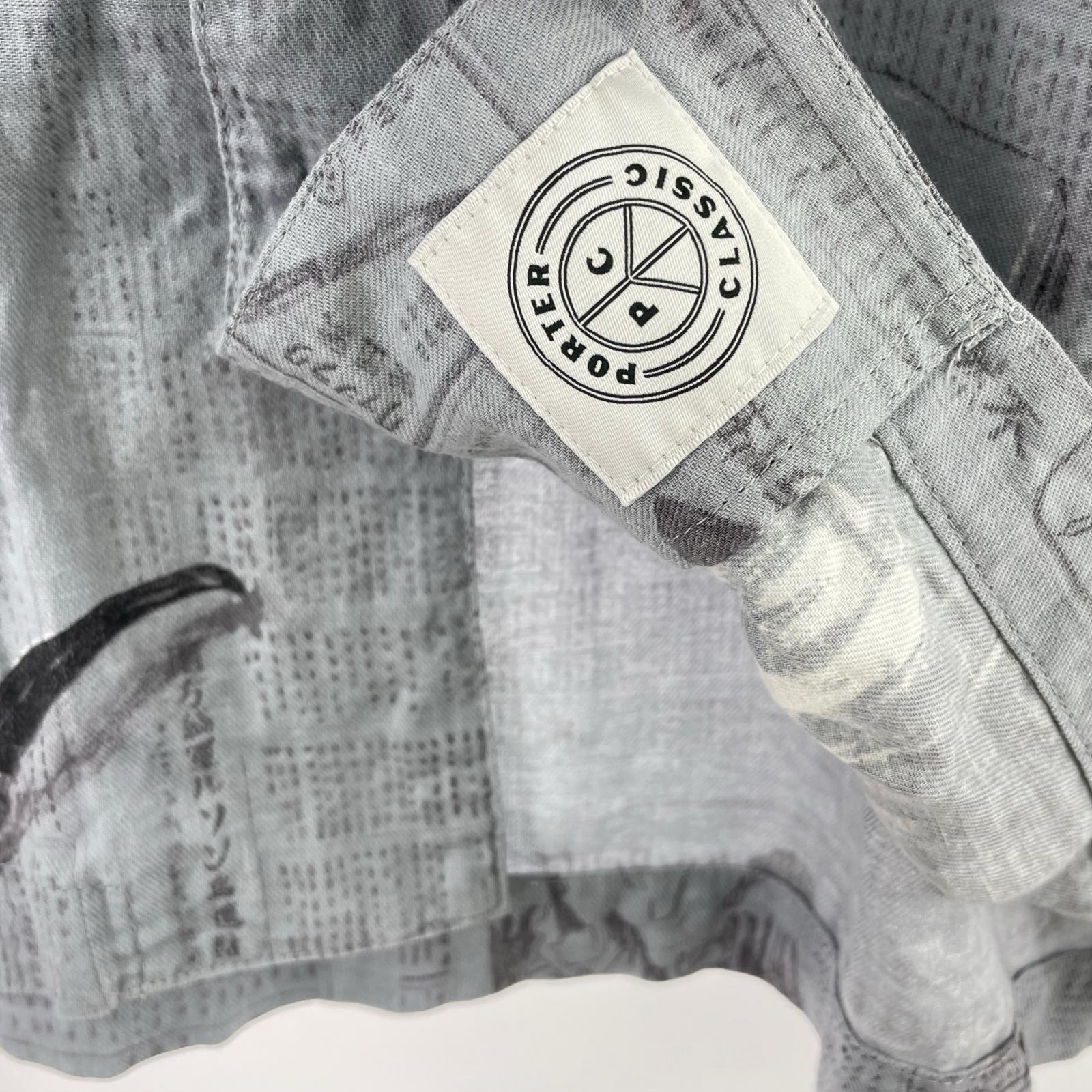 半袖シャツ MONSIEUR KURATA COTTON LINEN グレー (XL) グレー