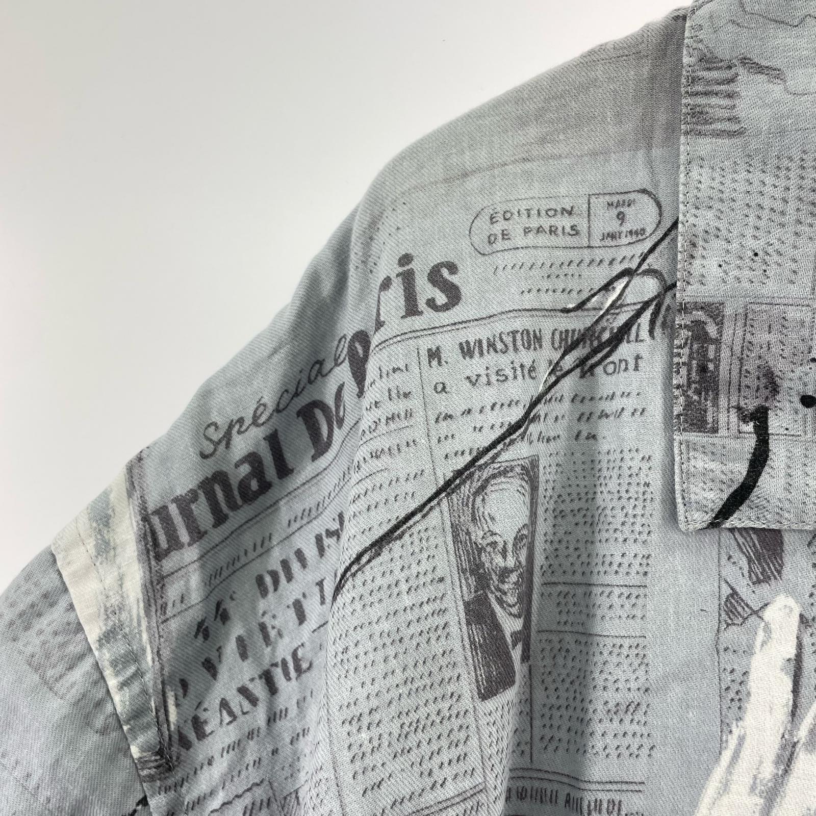 半袖シャツ MONSIEUR KURATA COTTON LINEN グレー (XL) グレー