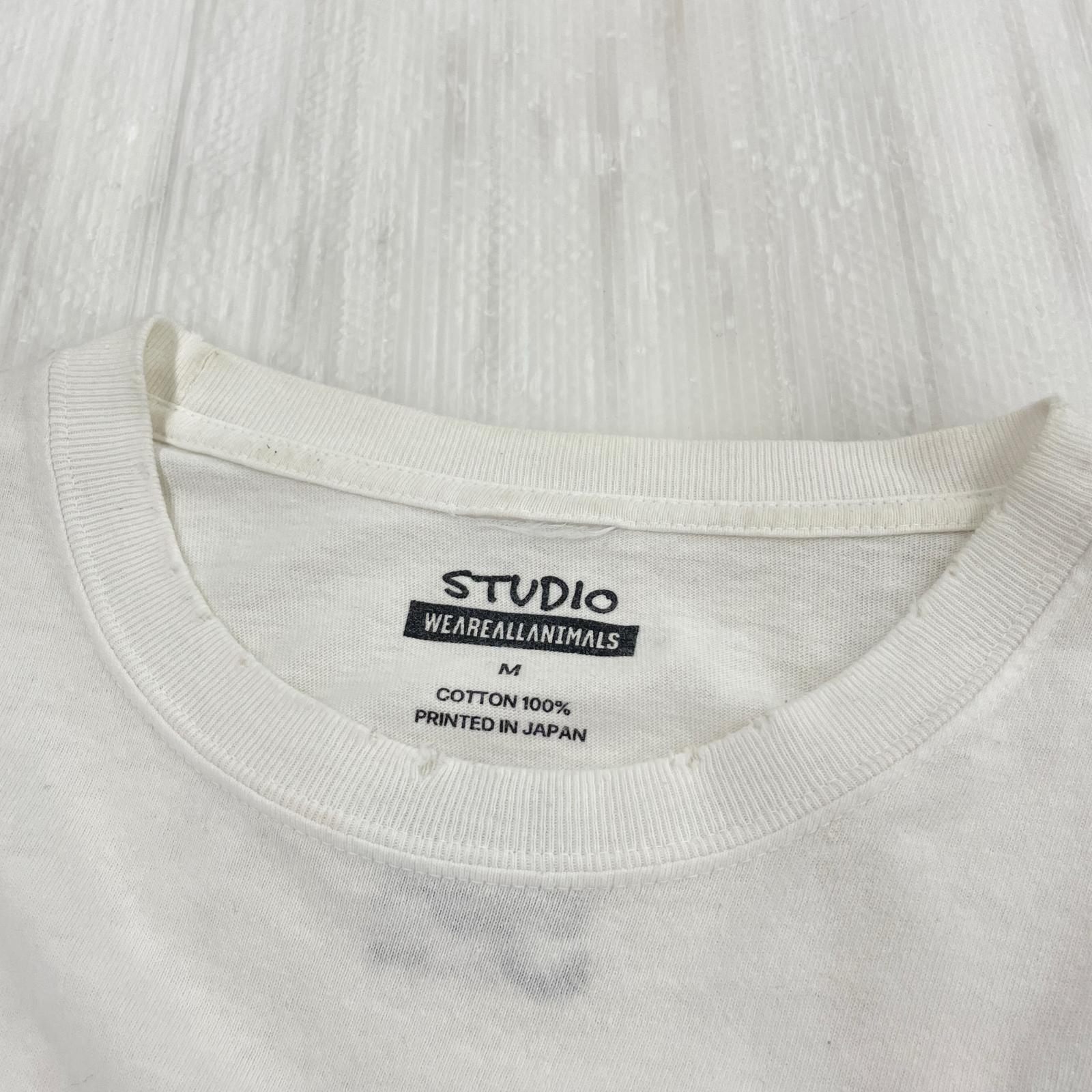 長袖Tシャツ ×STUDIO WEAREALLANIMALS Animal WHT M M ホワイト