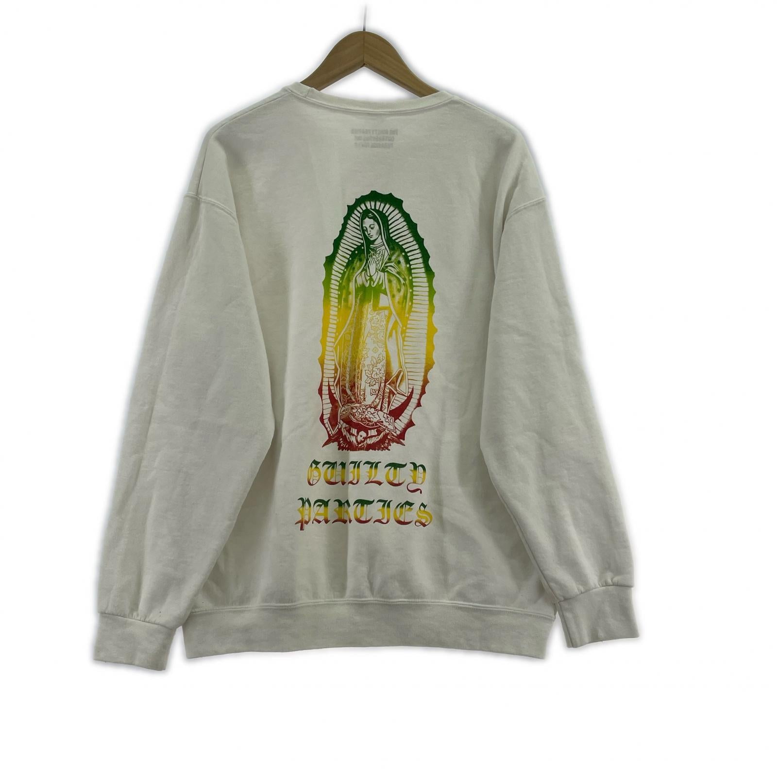スウェット L 白 JERZEES バックプリント L ホワイト