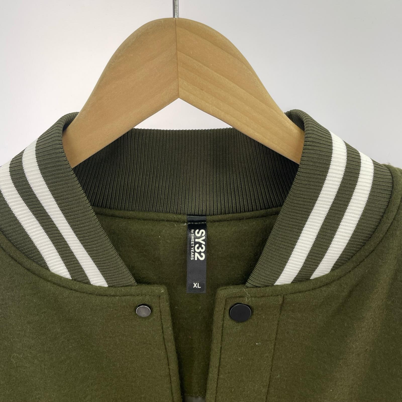 ブルゾン SY32 バック刺繍ロゴ スタジャン XL カーキ LL