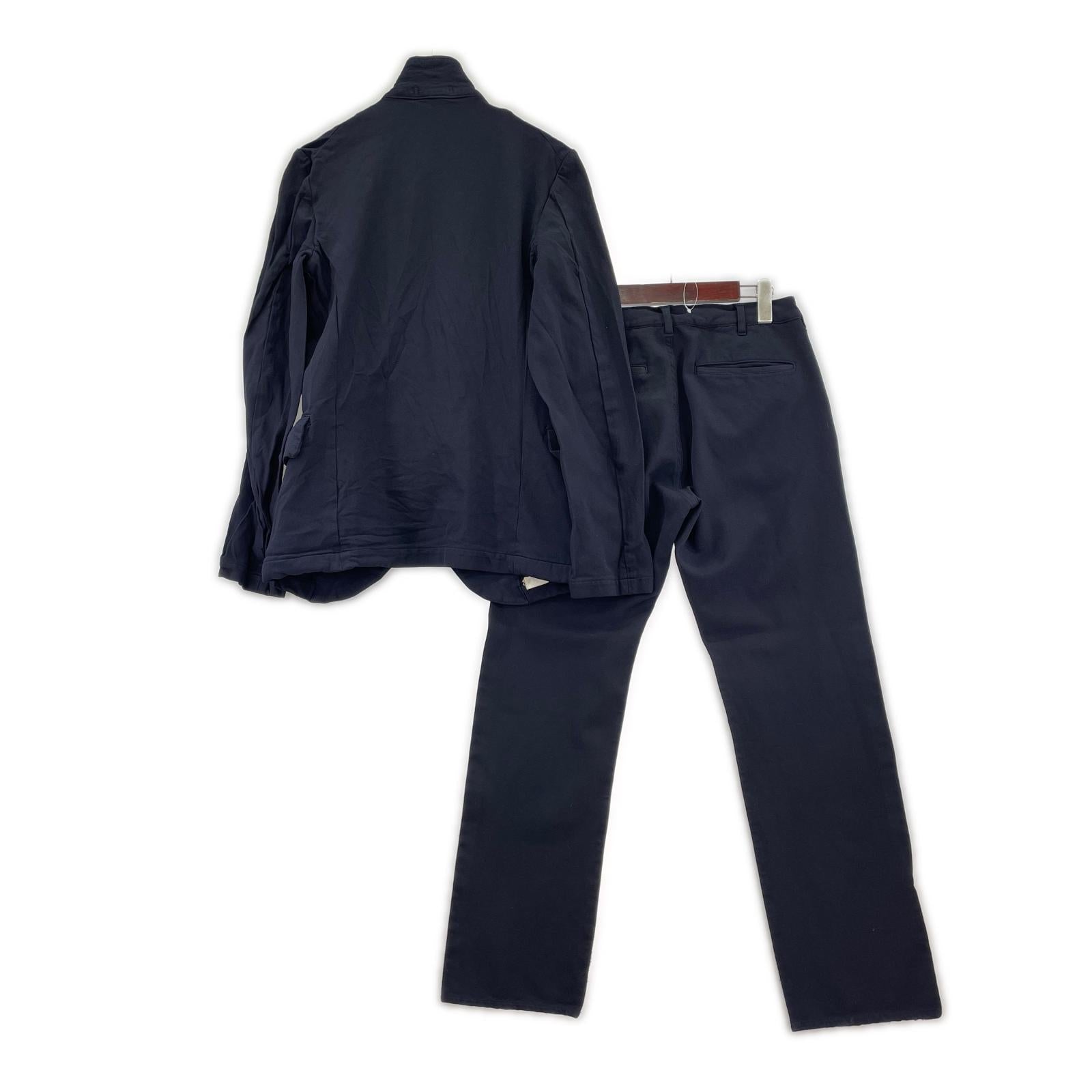 セットアップ HOMME PLUS EVER GREEN スーツセットアップ 紺 AD2005 ネイビー