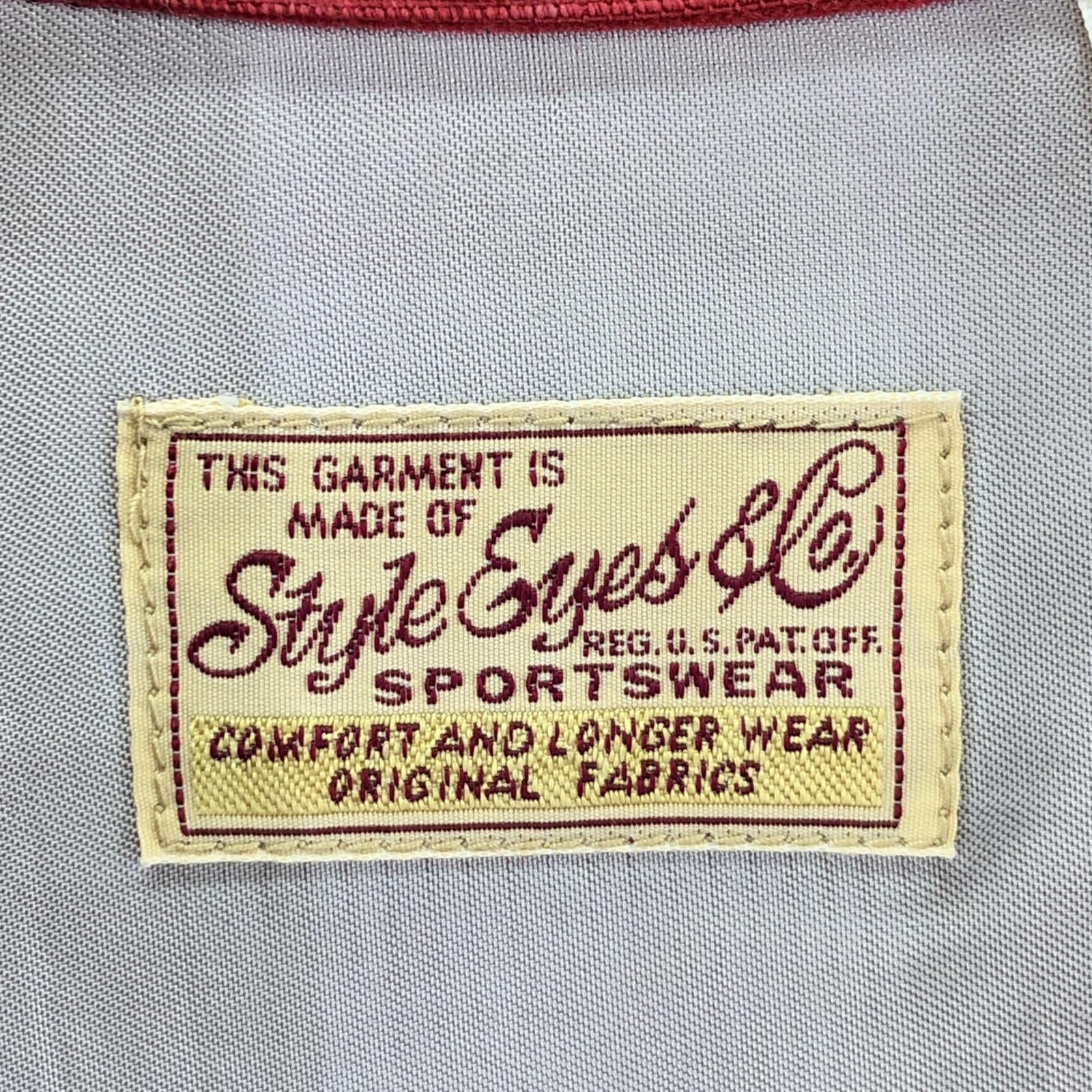 長袖シャツ STYLE EYES 1950s STYLE SPORTS SHIRT(M) M レッド